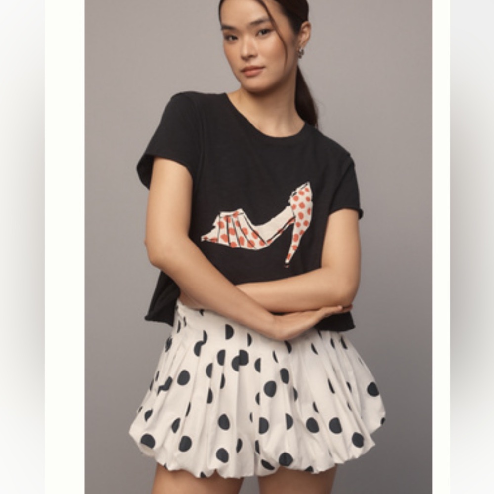 Anthropologie Maeve Graphic Boxy Tee